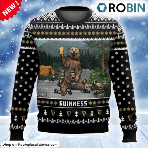 Guinness Bear Ugly Christmas Sweatshirt, Sweater
