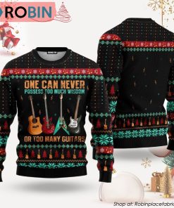 Guitar Old Vintage Ugly Christmas Sweater