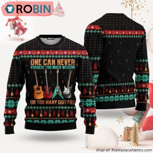 Guitar Old Vintage Ugly Christmas Sweater