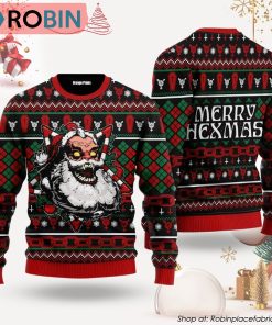 Hail Santa Merry Hexmas Ugly Christmas Sweater