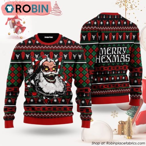 Hail Santa Merry Hexmas Ugly Christmas Sweater