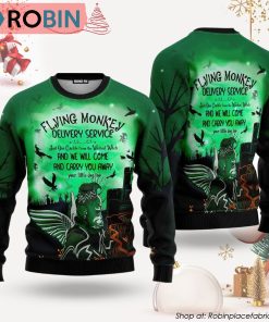 Halloween Witchcraft Flying Monkey Ugly Christmas Sweater