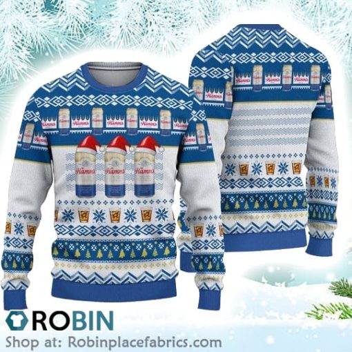 Hamms Beer Drink Christmas Ugly Sweater 3D Printed