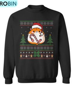 Hamster Tree Lights Ugly Sweater Christmas Animals Ugly Christmas Sweatshirt