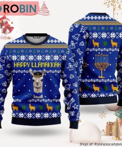 Happy Llamakkah Ugly Christmas Sweater