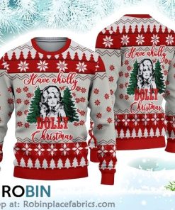 Have A Holly Dolly Christmas Ugly Sweater 3D Printed