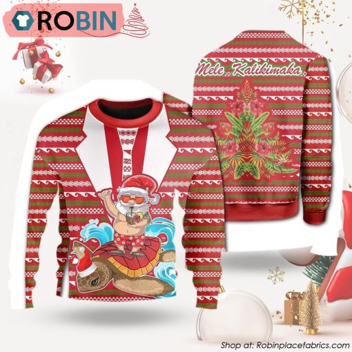 Hawaii Mele Kalikimaka Ugly Christmas Sweater