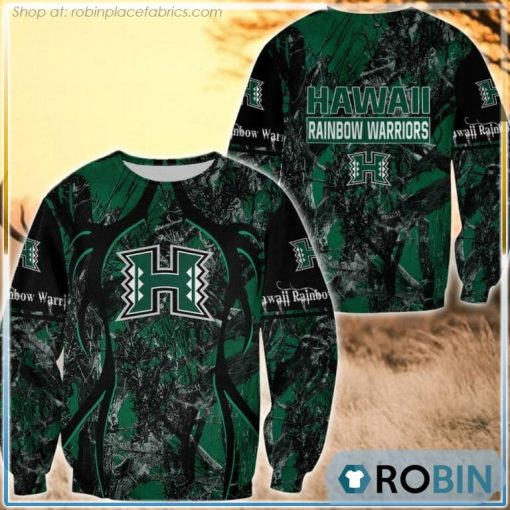 Hawaii Rainbow Warriors  Hunting Pattern All Over Print Sweatshirt