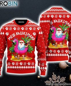 Hawaii Santa Claus Mele Kalikimaka Ugly Christmas Sweater Gift For Christmas