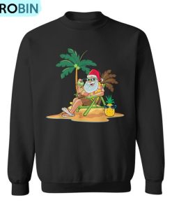 Hawaiian Christmas Santa Claus Party Aloha Holiday Beach Ugly Christmas Sweatshirt