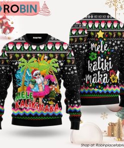 Hawaiian Santa Claus Mele Kalikimaka Ugly Christmas Sweater