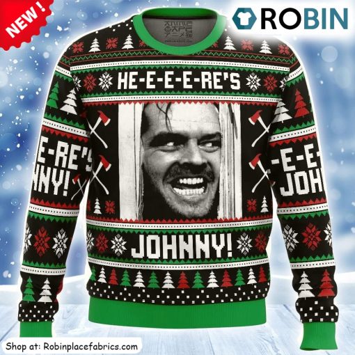 Heres Johnny The Shining Ugly Christmas Sweatshirt, Sweater
