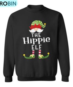 Hippie Elf Group Christmas Pajama Party Ugly Christmas Sweatshirt