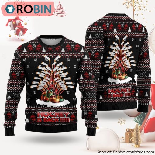 Hockey Is Back Ugly Christmas Sweater