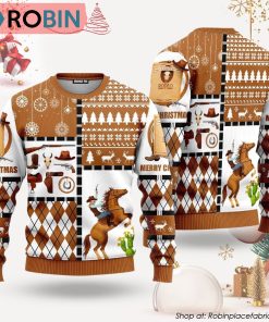 Horse Cowboy Merry Christmas Ugly Christmas Sweater