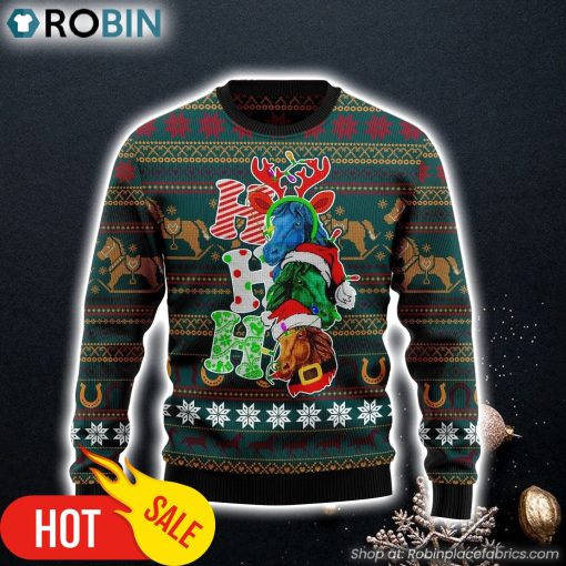 Horse Ho Ho Ho Ugly Christmas Sweater, Perfect Gift and Outfit For Christmas