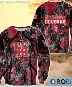 Houston Cougars Hunting Pattern All Over Print Sweatshirt