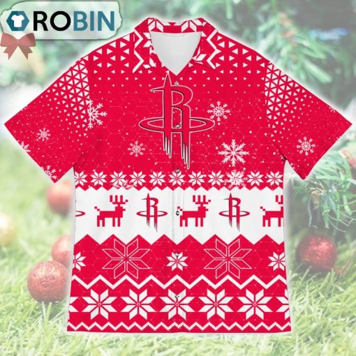 Houston Rockets Ugly Christmas Design Short Sleeve Shirt