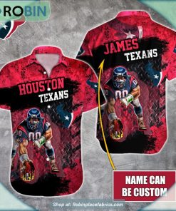 Houston Texans Mascot 3D Printed Summer Hawaiian Shirt Houston Texans Mascot 3D Printed Summer Hawaiian Shirt