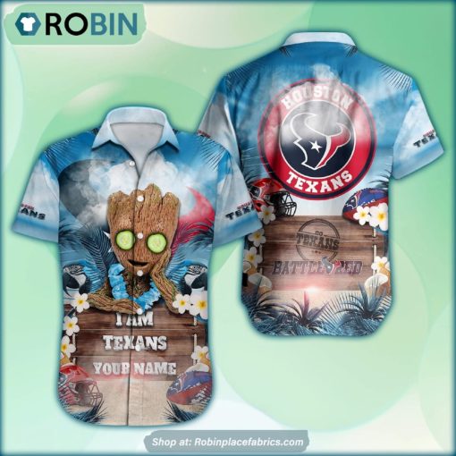 Houston Texans x Baby Groot Summer Hawaiian Shirt