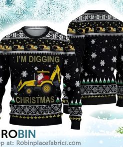 I’m Digging Christmas Ugly Knitted Christmas Ugly Sweater 3D Printed