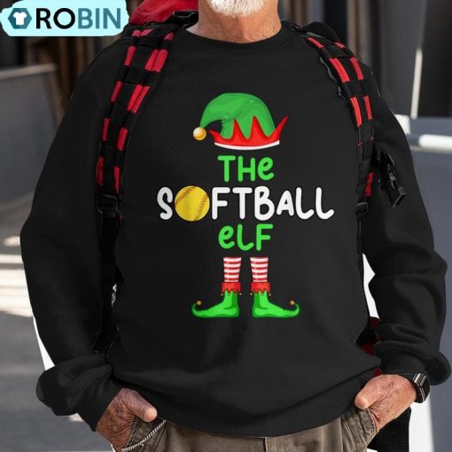 I’m The Softball Elf Christmas Family Matching Pajama Ugly Christmas Sweatshirt