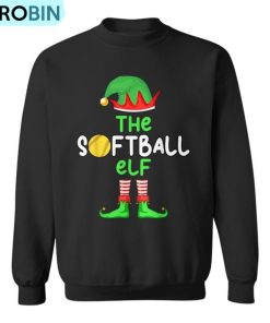 I’m The Softball Elf Christmas Family Matching Pajama Ugly Christmas Sweatshirt