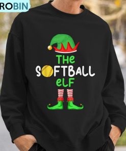 im-the-softball-elf-christmas-family-matching-pajama-ugly-christmas-sweatshirt-3