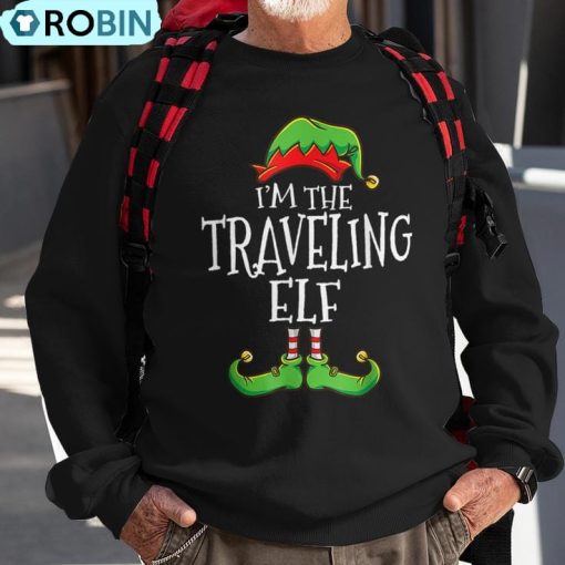 I’m The Traveling Elf Family Matching Christmas Pajama Ugly Christmas Sweatshirt
