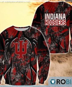 Indiana Hoosiers Hunting Pattern All Over Print Sweatshirt