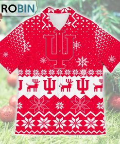 Indiana Hoosiers Ugly Christmas Design Short Sleeve Shirt