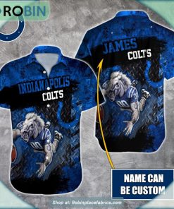 Indianapolis Colts Mascot 3D Printed Summer Hawaiian Shirt