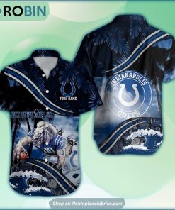 Indianapolis Colts Mascot 3D Printed Summer Hawaiian Shirt Custom Indianapolis Colts Mascot 3D Printed Summer Hawaiian Shirt Custom