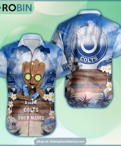 Indianapolis Colts x Baby Groot Summer Hawaiian Shirt Indianapolis Colts x Baby Groot Summer Hawaiian Shirt