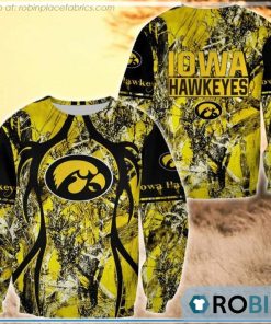 Iowa Hawkeyes Hunting Pattern All Over Print Sweatshirt