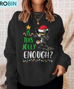 is-this-jolly-enough-black-cat-merry-christmas-tree-lights-ugly-christmas-sweatshirt-4