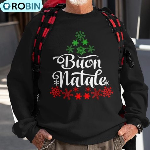 Italian Family Christmas Buon Natale Tree Ugly Christmas Sweatshirt