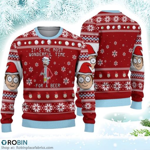 Its The Most Wonderful Time For A Beer Christmas Ugly Sweater 3D Printed Christmas Ugly Sweater 3D Printed