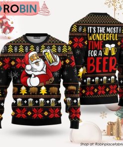 Its The Most Wonderful Time For A Beer Ugly Christmas Sweater