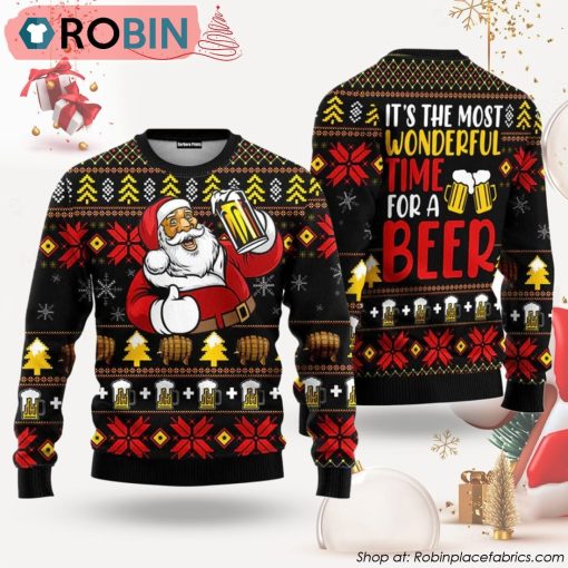 Its The Most Wonderful Time For A Beer Ugly Christmas Sweater