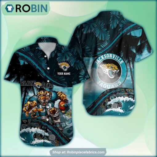 Jacksonville Jaguars Mascot 3D Printed Summer Hawaiian Shirt Custom