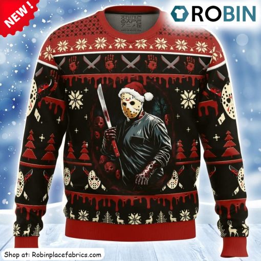 Jason Voorhees Firday The 13th Ugly Christmas Sweatshirt, Sweater