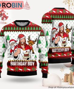 Jesus Birthday Boy Ugly Christmas Sweater