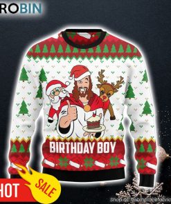 Jesus Birthday Boy Ugly Christmas Sweater 3D Printed Best Gift For Xmas Adult  Gift Jesus Birthday Boy Ugly Christmas Sweater 3D Printed Best Gift For Xmas Adult  Gift