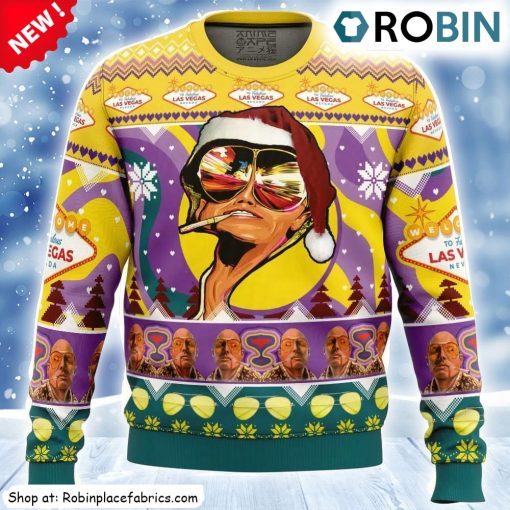 Johnny Depp Fear And Loathing Ugly Christmas Sweatshirt, Sweater
