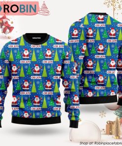 Joyful Holiday Santa Claus Ugly Christmas Sweater
