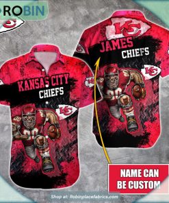 Kansas City Chiefs Mascot 3D Printed Summer Hawaiian Shirt Kansas City Chiefs Mascot 3D Printed Summer Hawaiian Shirt
