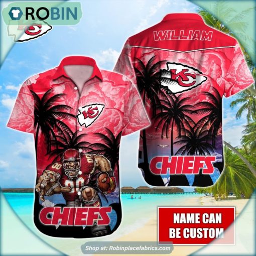 Kansas City Chiefs Mascot Palm NFL Hawaiian Shirt