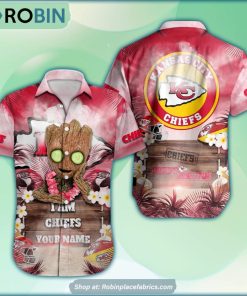 Kansas City Chiefs x Baby Groot Summer Hawaiian Shirt Kansas City Chiefs x Baby Groot Summer Hawaiian Shirt