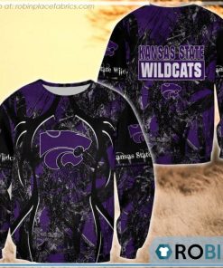 Kansas State Wildcats Hunting Pattern All Over Print Sweatshirt